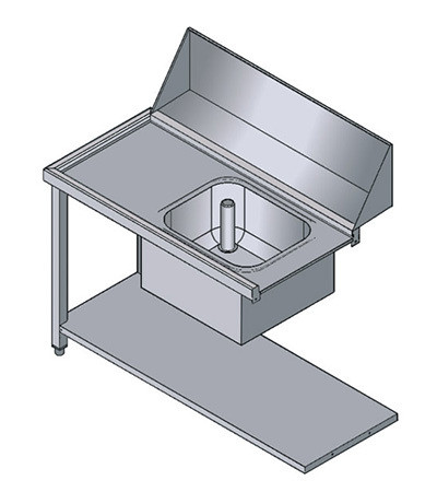 Стол входной правый для посудомоечных машин ATA PV SX с ванной в 